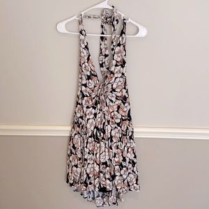 FREE PEOPLE floral halter sun dress